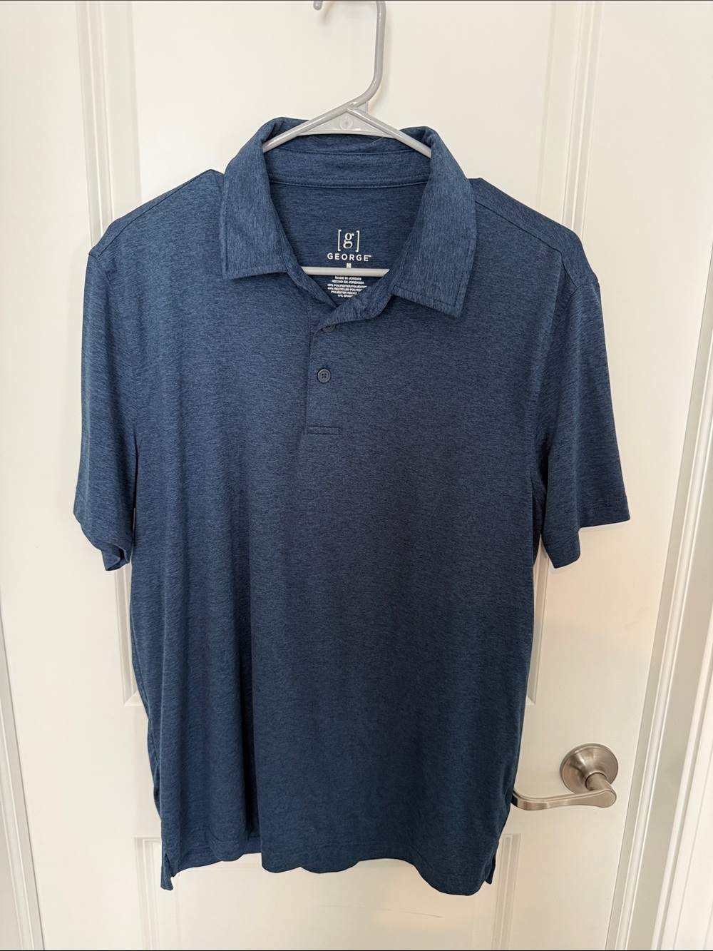 George Classic Men's Polo in Deep Navy Heather